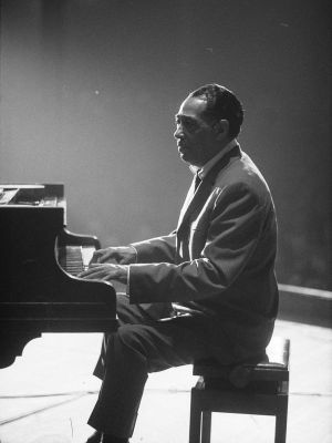 Duke Ellington playing piano