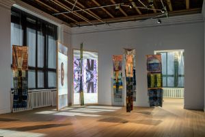 Indigo Waves and Other Stories: Re-Navigating the Afrasian Sea and Notions of Diaspora, Adama Delphine Fawundu, Installation view, Gropius Bau (2023)