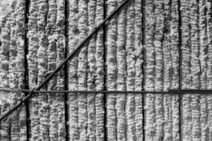 View of the auditorium ceiling in the Haus der Berliner Festspiele before the renovation in 2010