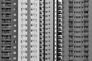 Facades of high-rise buildings in São Paulo